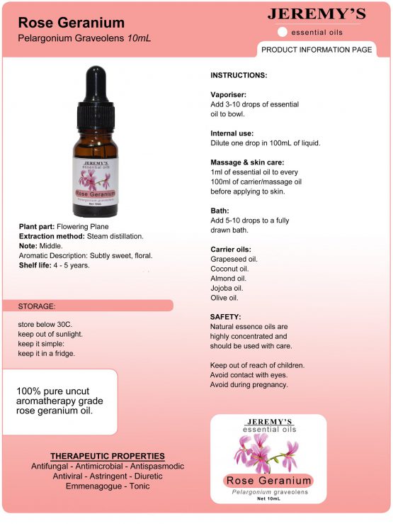 Pure Rose Geranium Essential Oil - Image 5