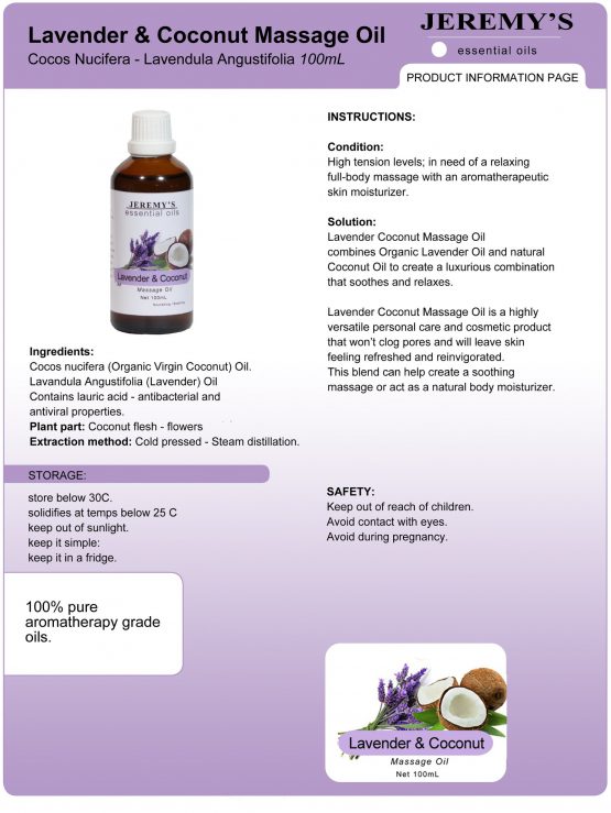 Lavender & Coconut Massage Oil - Image 3